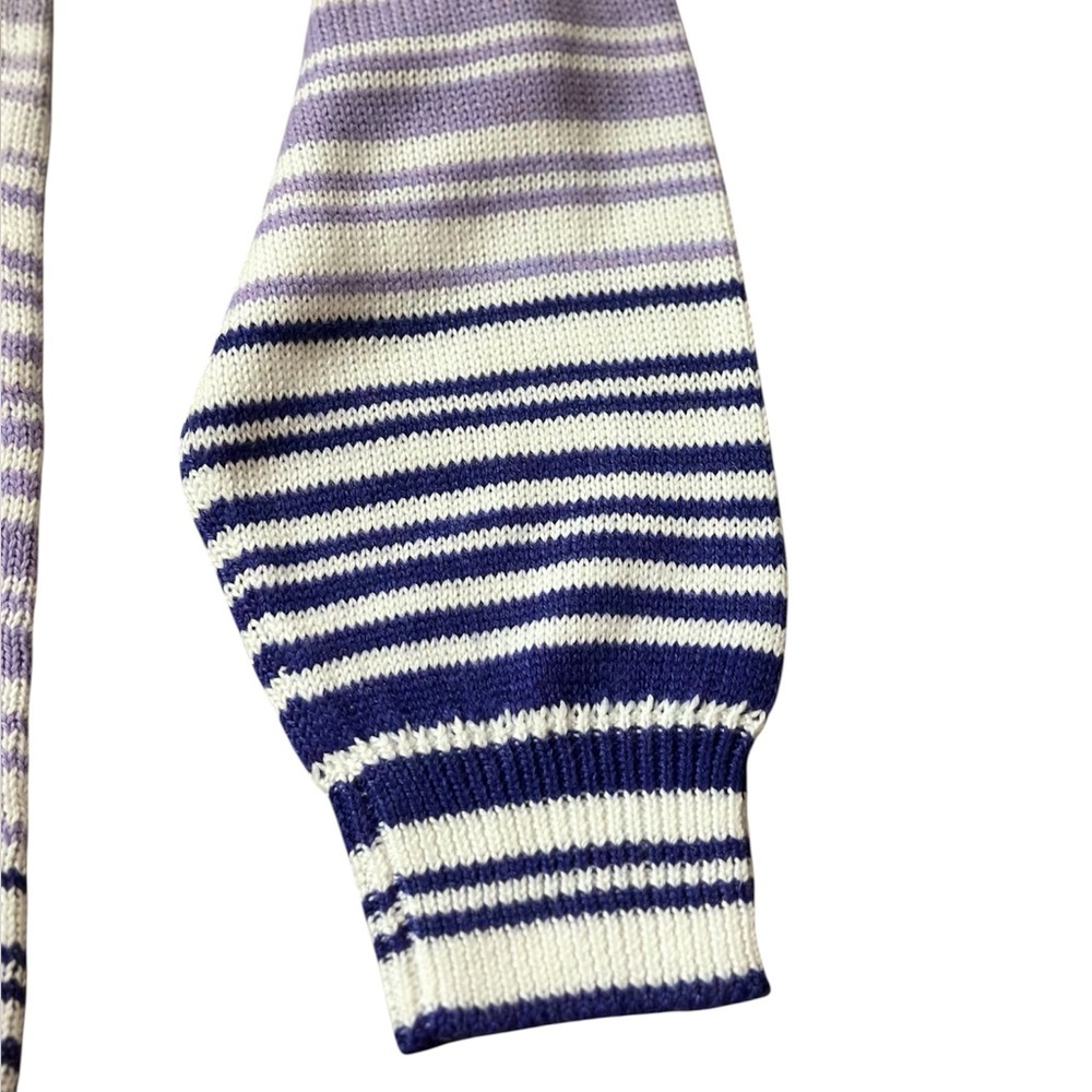 NINE WEST Women's Ombre Striped Button Up Sweater Size Large - Picture 7 of 7